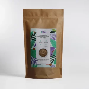 Graines de chanvre entières toastées